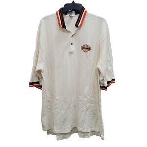 Sea‎ Palms by Hartwell Men's Vintage Harley-Davidson Brown Orange Polo Size XL